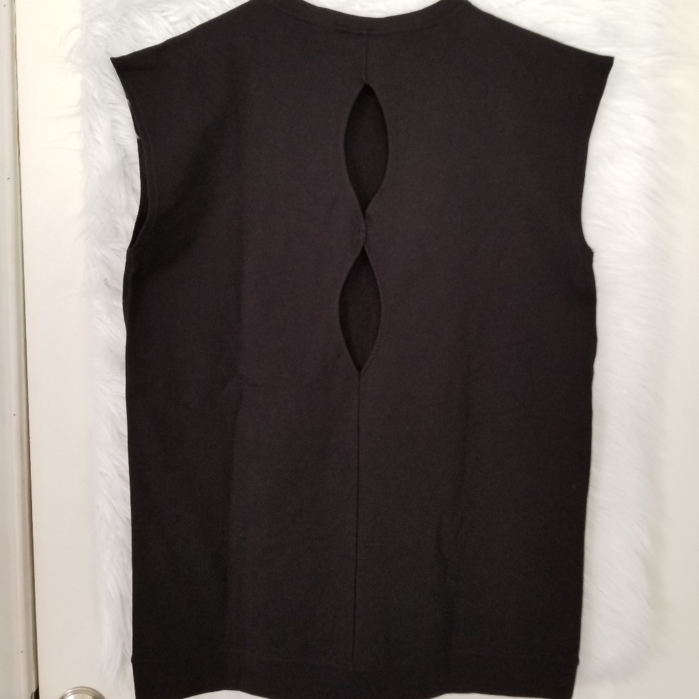 Victoria Sport Black Sleeveless Oversize Top Sz L - Picture 3 of 6